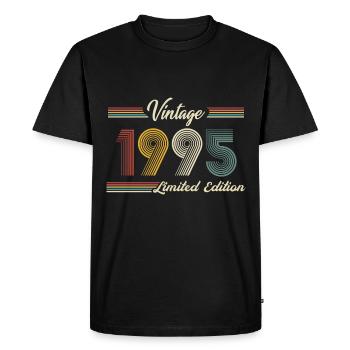 1995 Anniversaire Né En 1995 Rétro Millésime - T-shirt Premium bio Homme - noir - Devant - Nico (187cm)