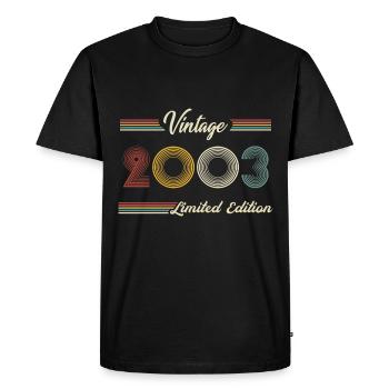 2003 Anniversaire Né En 2003 Rétro Millésime - T-shirt Premium bio Homme - noir - Devant - Nico (187cm)