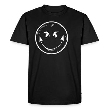 Icône diable émoticône cadeau - T-shirt Premium bio Homme - noir - Devant - Nico (187cm)