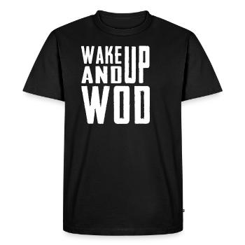 Wake Up And WOD - T-shirt Premium bio Homme - noir - Devant - Nico (187cm)