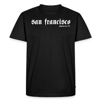 San Francisco Californie vintage rétro - T-shirt Premium bio Homme - noir - Devant - Nico (187cm)