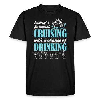 Croisière avec une chance de boire une croisière - T-shirt Premium bio Homme - noir - Devant - Nico (187cm)