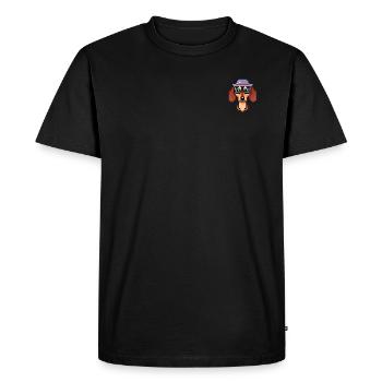 Dachshund Hipster Pixel Art Dog Lovers - Men's Premium Organic T-Shirt - black - Front - Nico (187cm)
