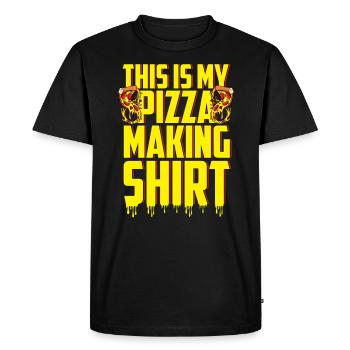 This is my Pizza Making Shirt Pizza Baker - Men's Premium Organic T-Shirt - black - Front - Nico (187cm)