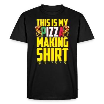 This is my Pizza Making Shirt Pizza Baker - Men's Premium Organic T-Shirt - black - Front - Nico (187cm)