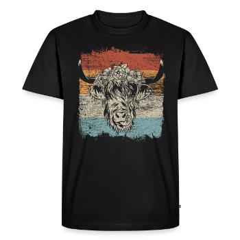 Highlands écossais Highland Bovins Highland Vache des Highlands - T-shirt Premium bio Homme - noir - Devant - Nico (187cm)