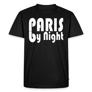 Paris by Night - Men's Premium Organic T-Shirt - black - Front - Nico (187cm)
