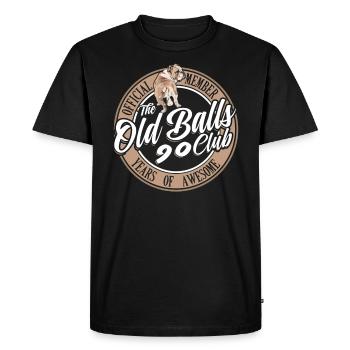 90 ans du Old Balls Club Membre du 90e anniversaire - T-shirt Premium bio Homme - noir - Devant - Nico (187cm)