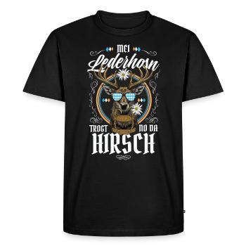 Mei Lederhosn is in da Wäsch Lederhosen Ersatz - T-shirt Premium bio Homme - noir - Devant - Nico (187cm)