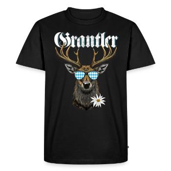 Grantler Bayern Grantln Tracht Bayern Grantln - Männer Premium Bio T-Shirt - Schwarz - Vorne - Nico (187cm)