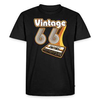 Born 1966 1966 birthday gift vintage - Men's Premium Organic T-Shirt - black - Front - Nico (187cm)