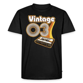 2003 Anniversaire Né En 2003 Rétro Millésime - T-shirt Premium bio Homme - noir - Devant - Nico (187cm)