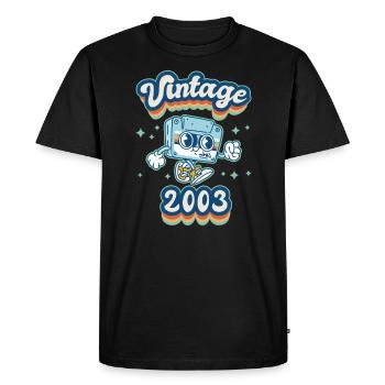 2003 Anniversaire Né En 2003 Rétro Millésime - T-shirt Premium bio Homme - noir - Devant - Nico (187cm)