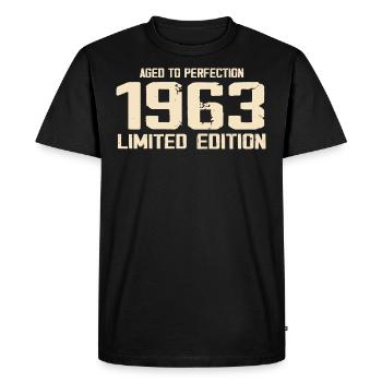 1963 Edition limitée 1963 Anniversaire 1963 Rétro - T-shirt Premium bio Homme - noir - Devant - Nico (187cm)