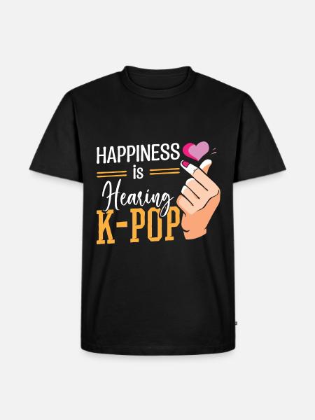Happiness Is Hearing K-Pop - Men's Premium Organic T-Shirt - black