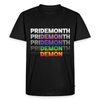démon du mois de l’orgueil / Drôle Gay Wortspiel - T-shirt Premium bio Homme - noir - Devant - Nico (187cm)