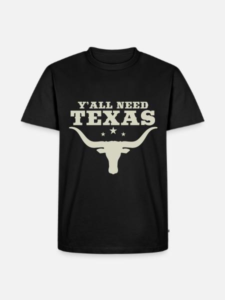 Y'All Need Texas - Men's Premium Organic T-Shirt - black