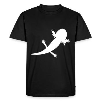 Axolotl shadow - Men's Premium Organic T-Shirt - black - Front - Nico (187cm)