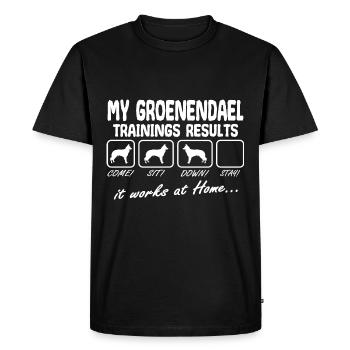Groenendael Belgian Shepherd Saying Funny - Men's Premium Organic T-Shirt - black - Front - Nico (187cm)