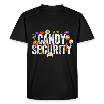 Candy Security Halloween Costume Parents Drôle - T-shirt Premium bio Homme - noir - Devant - Nico (187cm)