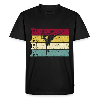 Vintage Muay Thai Boxe Papa - T-shirt Premium bio Homme - noir - Devant - Nico (187cm)