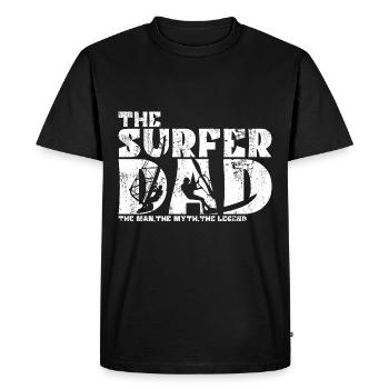 Planche à voile Windsurfer Surfer Papa Vacances Drôle - T-shirt Premium bio Homme - noir - Devant - Nico (187cm)