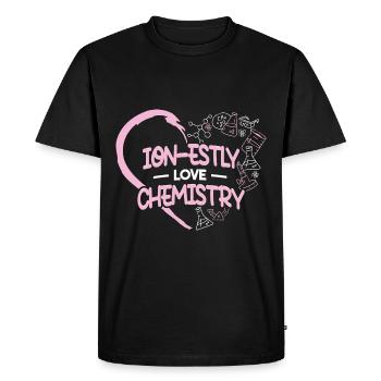 Mignon amoureux de la chimie - T-shirt Premium bio Homme - noir - Devant - Nico (187cm)