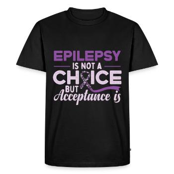 Epilepsy Awareness | Epilepsy Is Not A Choice - Men's Premium Organic T-Shirt - black - Front - Nico (187cm)