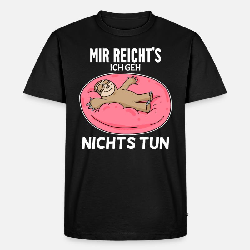 Nichts tun - Männer Premium Bio T-Shirt - Schwarz