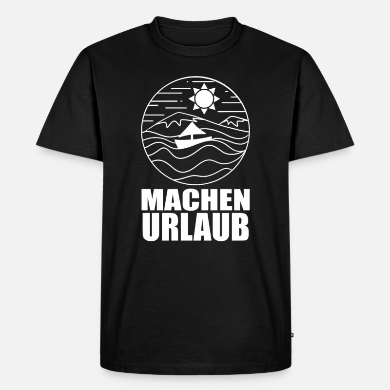 Urlaub machen - Männer Premium Bio T-Shirt - Schwarz