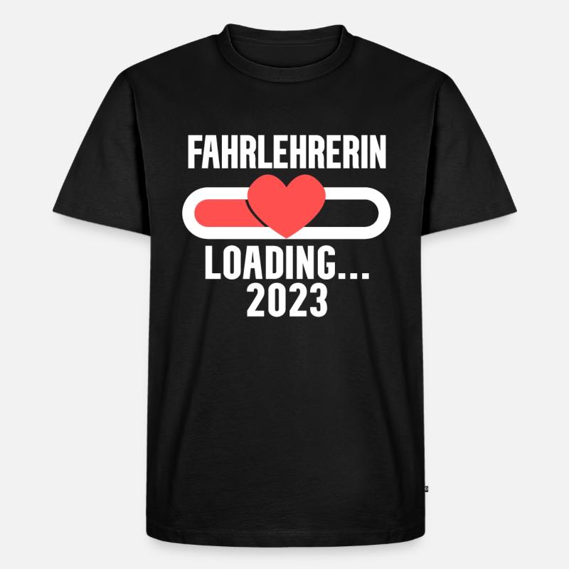 Fahrlehrerin 2023 Loading - Männer Premium Bio T-Shirt - Schwarz