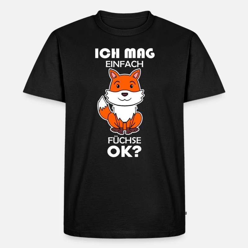 Wald Wildtier Fuchs Geschenk - Männer Premium Bio T-Shirt - Schwarz