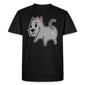 Cat Ass - Cat Butt - Men's Premium Organic T-Shirt - black - Front - Nico (187cm)