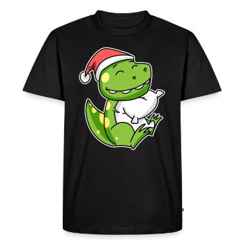 Dinosaurs Christmas Sleep Sleep - Men's Premium Organic T-Shirt - black - Front - Nico (187cm)