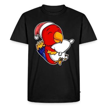 Perroquet Noël Sommeil Sommeil Sommeil - T-shirt Premium bio Homme - noir - Devant - Nico (187cm)