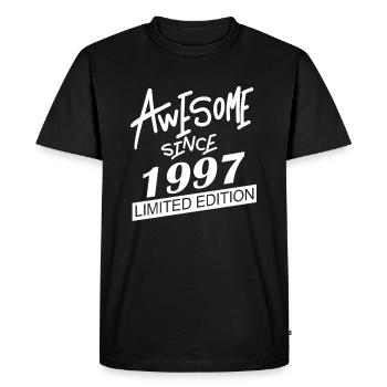 1997 - Né en 1997 - T-shirt Premium bio Homme - noir - Devant - Nico (187cm)