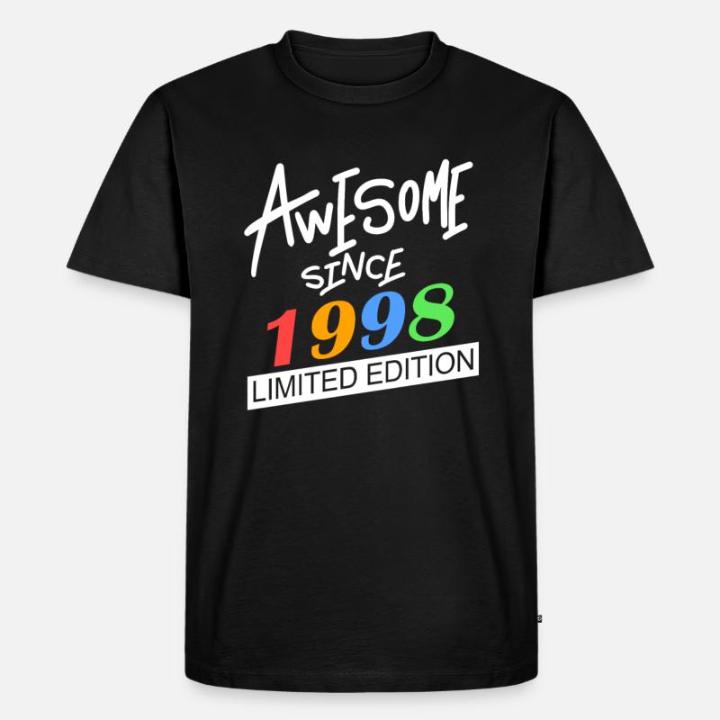 1998 - Männer Premium Bio T-Shirt - Schwarz