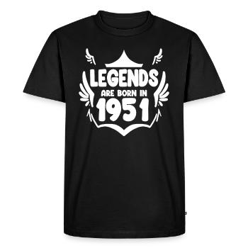 1951 - Né 1951 - Année de construction 1951 Cadeau - T-shirt Premium bio Homme - noir - Devant - Nico (187cm)