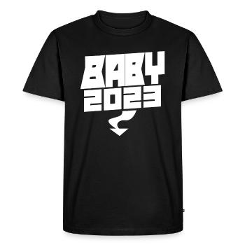 Baby 2023 - Birth Pregnant 2023 Pregnancy - Men's Premium Organic T-Shirt - black - Front - Nico (187cm)