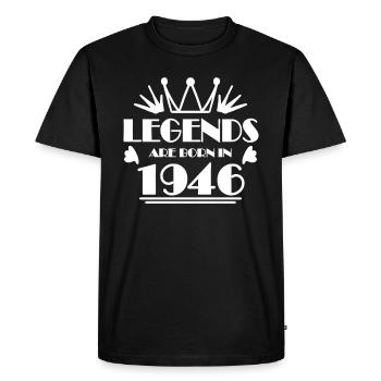 1946 - Born 1946 - Year of construction 1946 Gift - Men's Premium Organic T-Shirt - black - Front - Nico (187cm)
