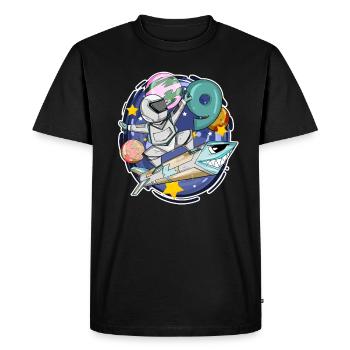 9e anniversaire - 9 ans Cadeau de garçon astronaute - T-shirt Premium bio Homme - noir - Devant - Nico (187cm)
