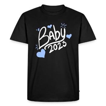 Bébé 2023 Garçon - T-shirt Premium bio Homme - noir - Devant - Nico (187cm)