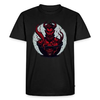Devil Demon Halloween Hells Kitchen - Men's Premium Organic T-Shirt - black - Front - Nico (187cm)