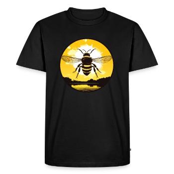 Bee - Men's Premium Organic T-Shirt - black - Front - Nico (187cm)