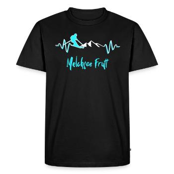 Skiing Melchsee Frutt - Men's Premium Organic T-Shirt - black - Front - Nico (187cm)