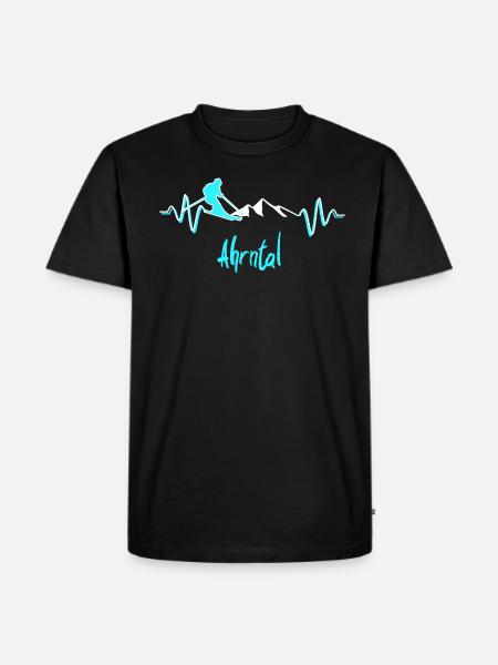 Skiing Valle Aurina - Men's Premium Organic T-Shirt - black
