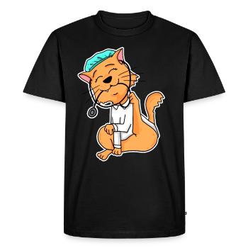 Cadeau de médecine vétérinaire vétérinaire pour animaux - T-shirt Premium bio Homme - noir - Devant - Nico (187cm)