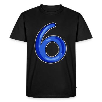 Numéro 6 Numéro Bleu Foncé - T-shirt Premium bio Homme - noir - Devant - Nico (187cm)