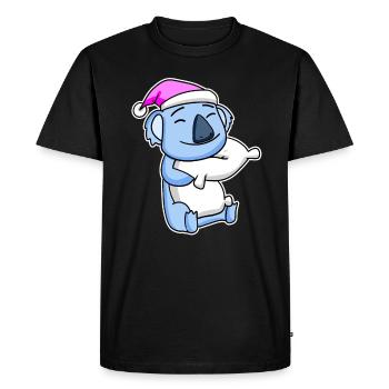 Koala Bear Tired Sleeping Sleeping Girl - Men's Premium Organic T-Shirt - black - Front - Nico (187cm)