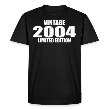 Vintage 2004 Birthday 2004 Retro 2004 - Men's Premium Organic T-Shirt - black - Front - Nico (187cm)